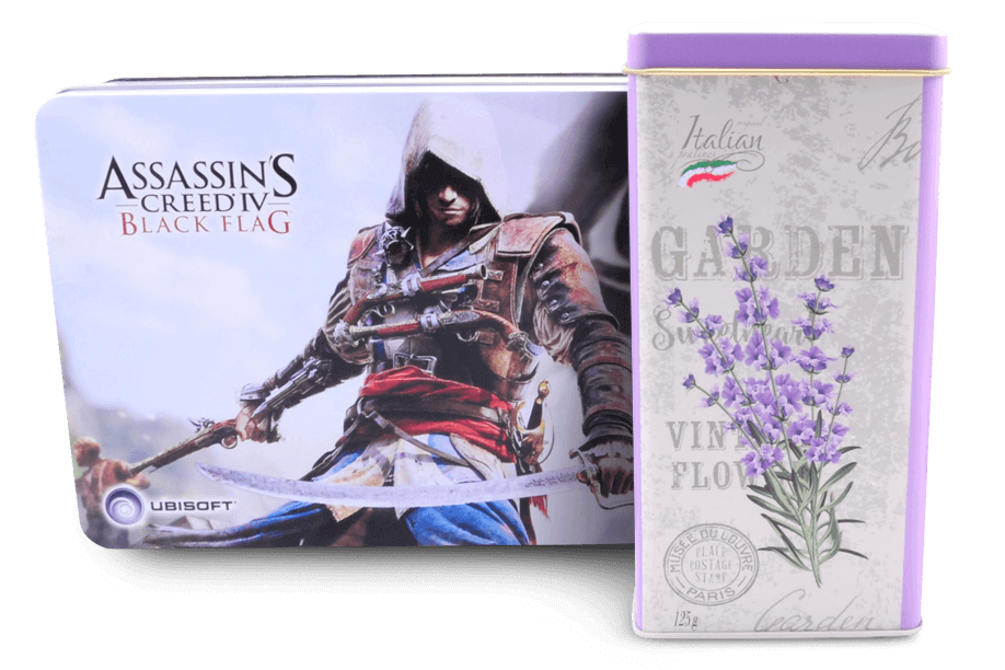 Výroba plechových krabičiek na hry a pralinky